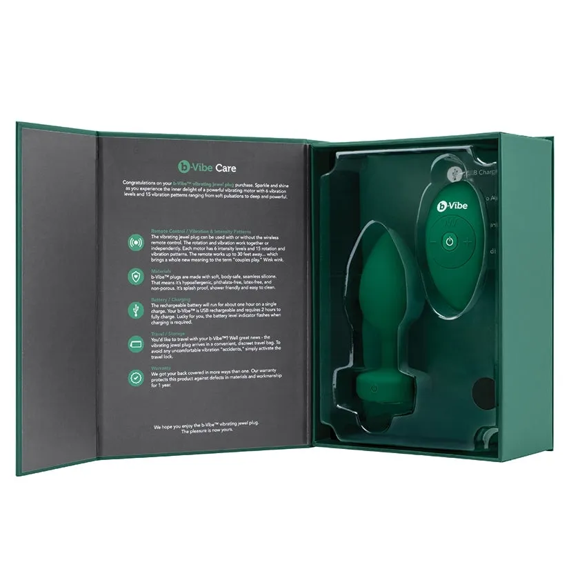 B-Vibe Vibrating Jewels-Emerald M/L