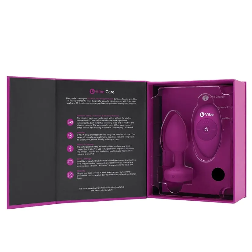 B-Vibe Vibrating Jewels-Pink Ruby S/M