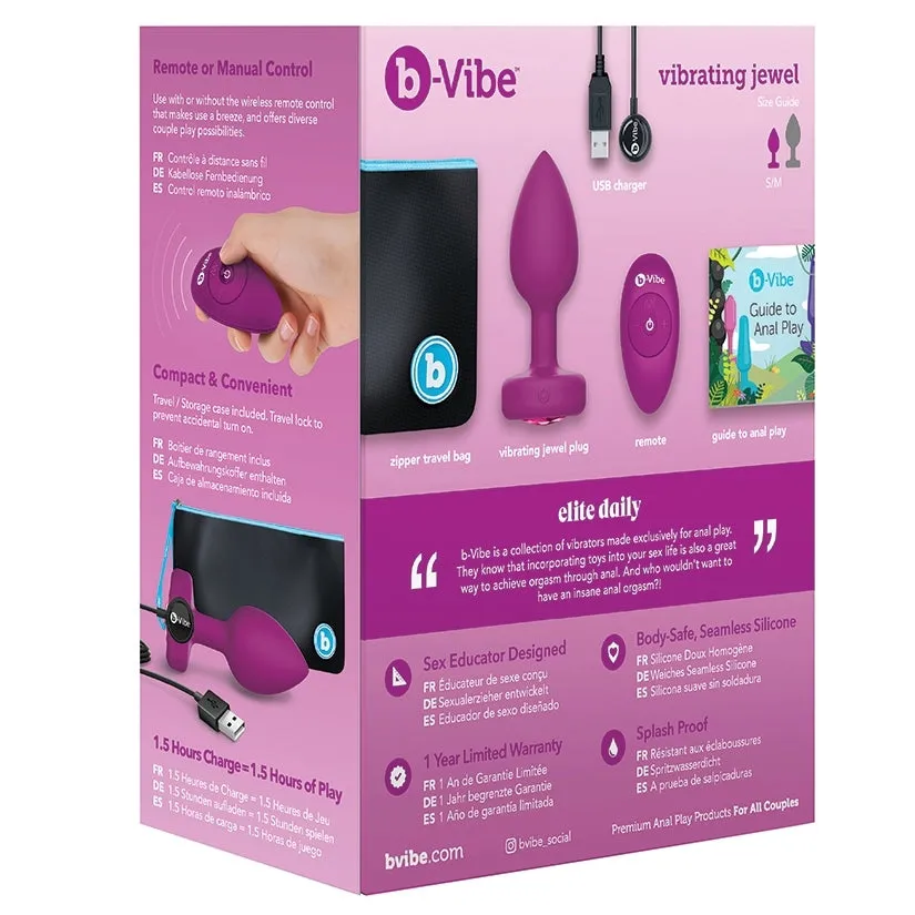 B-Vibe Vibrating Jewels-Pink Ruby S/M