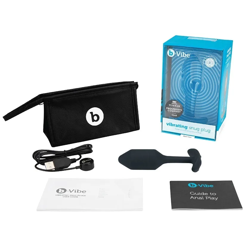 B-Vibe Vibrating Snug Plug-Black M