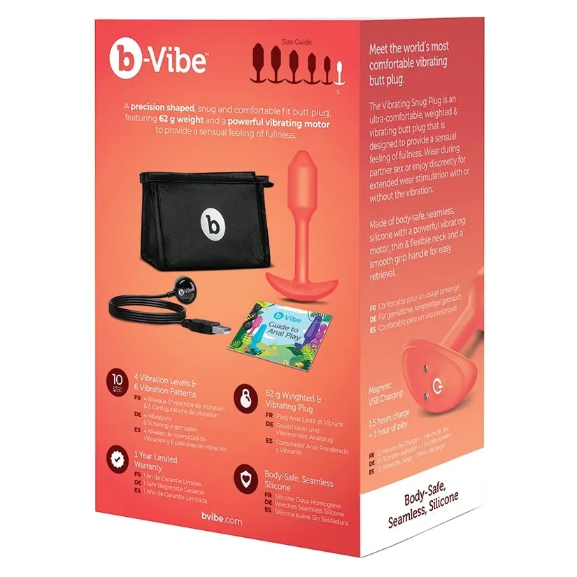 B-Vibe Vibrating Snug Plug-Orange S