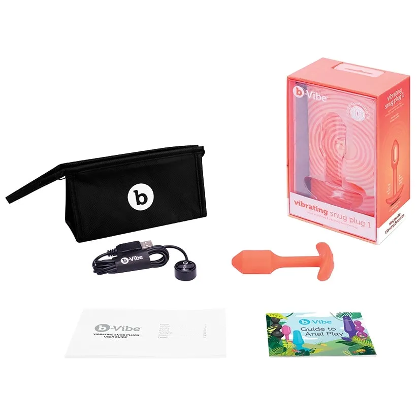 B-Vibe Vibrating Snug Plug-Orange S