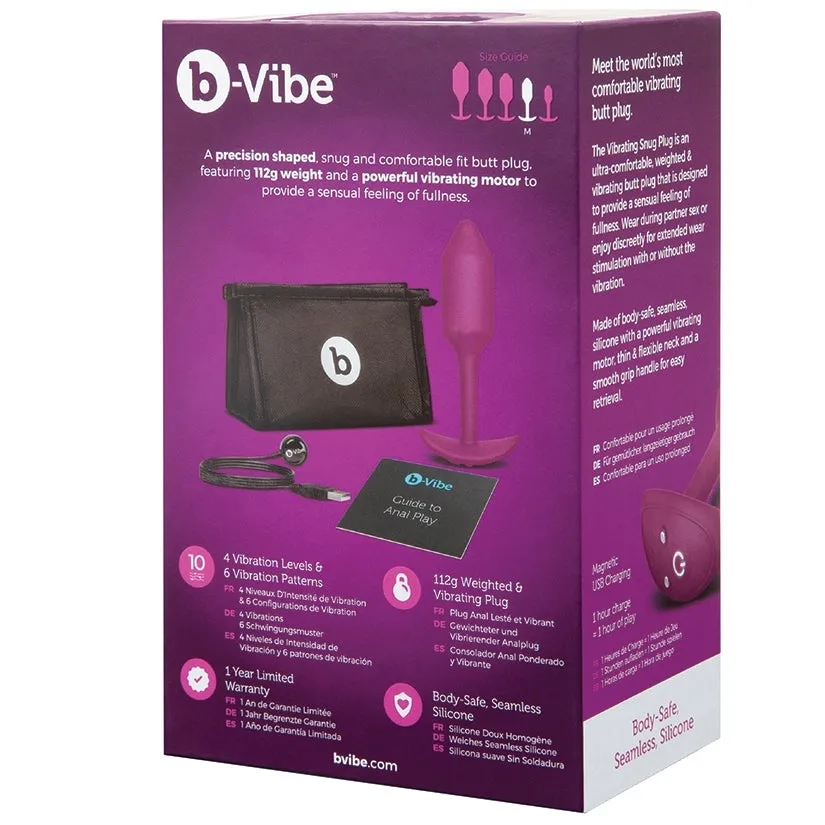 B-Vibe Vibrating Snug Plug-Rose M