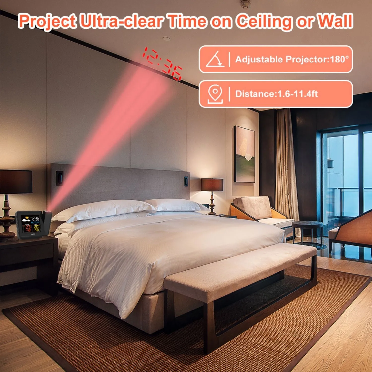BALDR Radio Controlled Alarm Clock with Projection