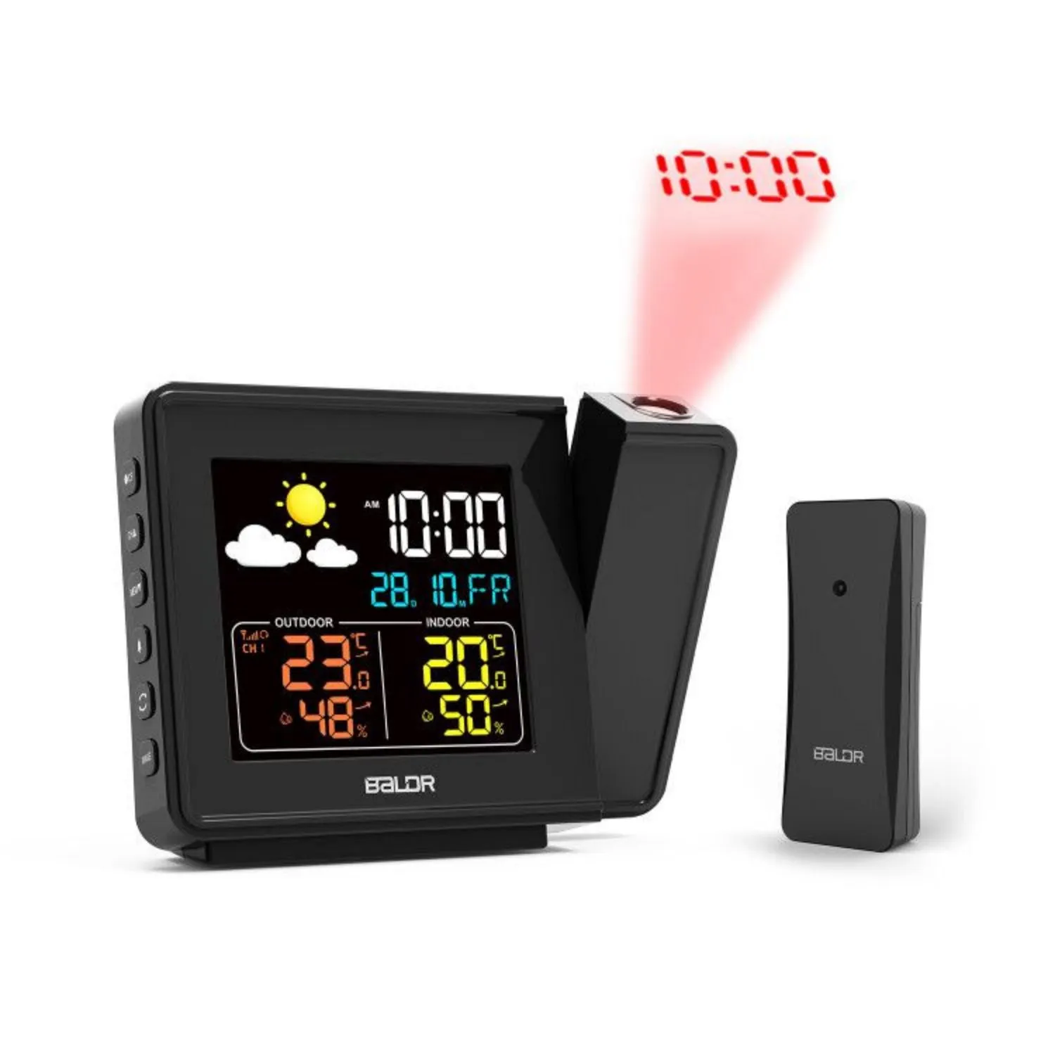 BALDR Radio Controlled Alarm Clock with Projection