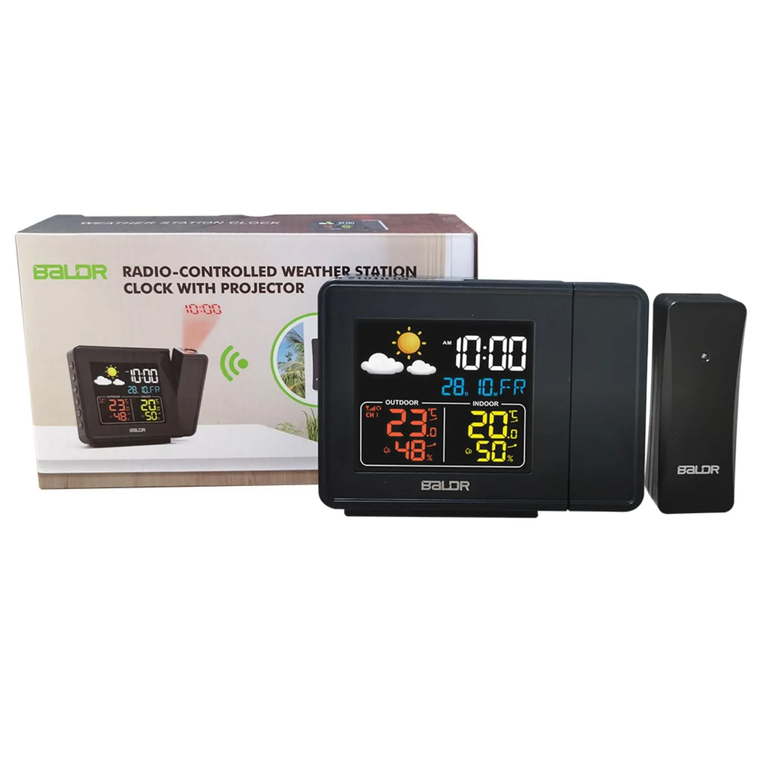 BALDR Radio Controlled Alarm Clock with Projection
