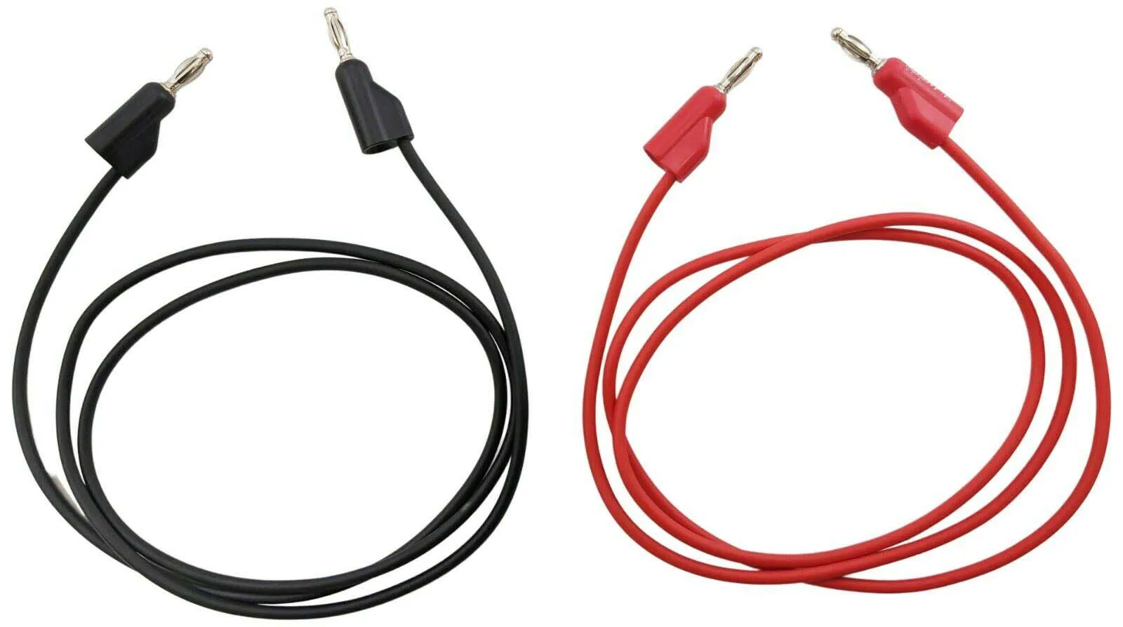 Banana to Banana Test Lead Set - Includes 1 Red and 1 Black, 36" Length