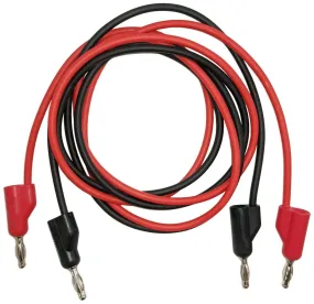 Banana to Banana Test Lead Set - Includes 1 Red and 1 Black, 36" Length