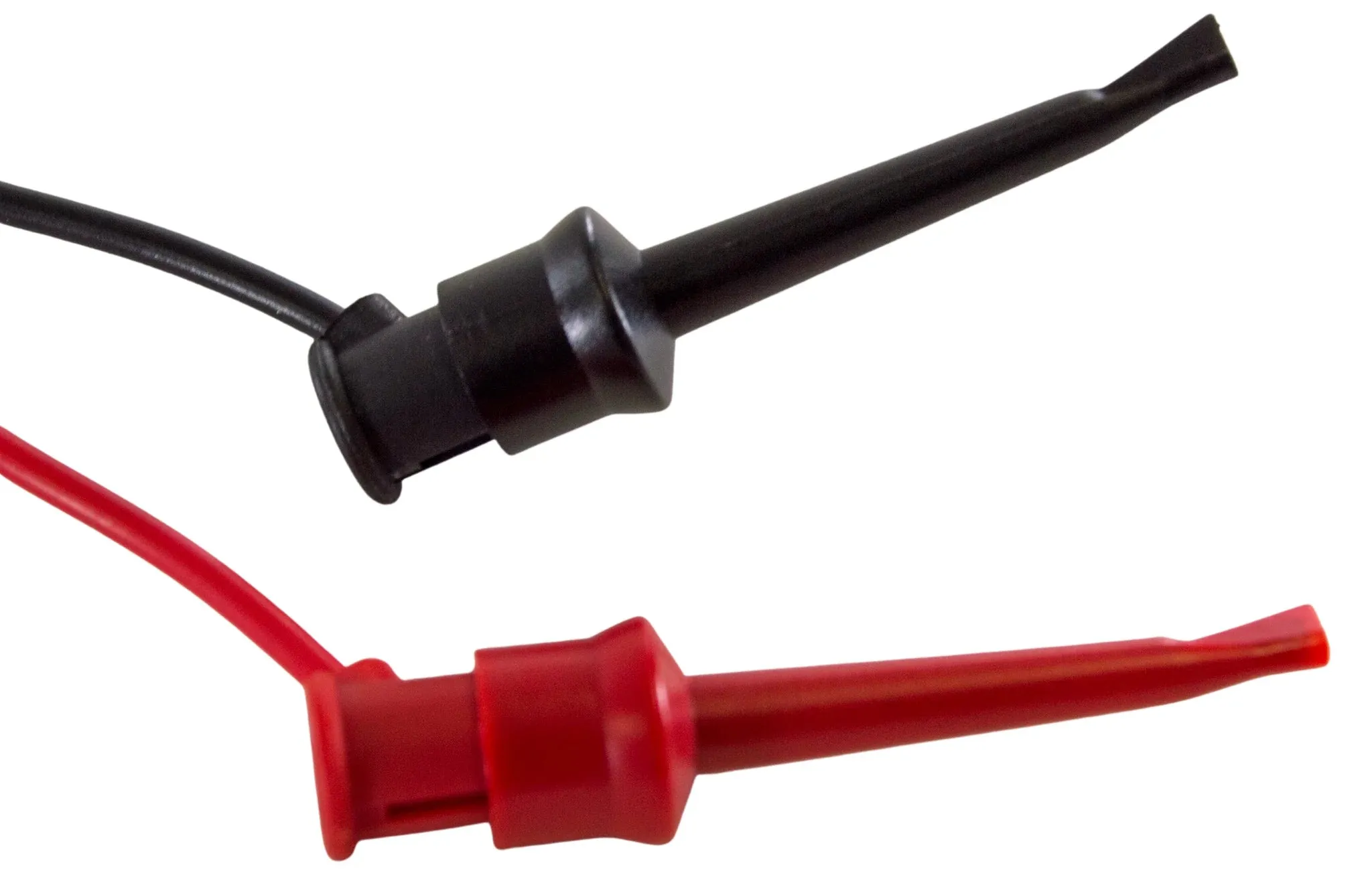 Banana to IC Hook Mini Grabber Lead Set - Includes 1 Red and 1 Black, 3 Feet Length