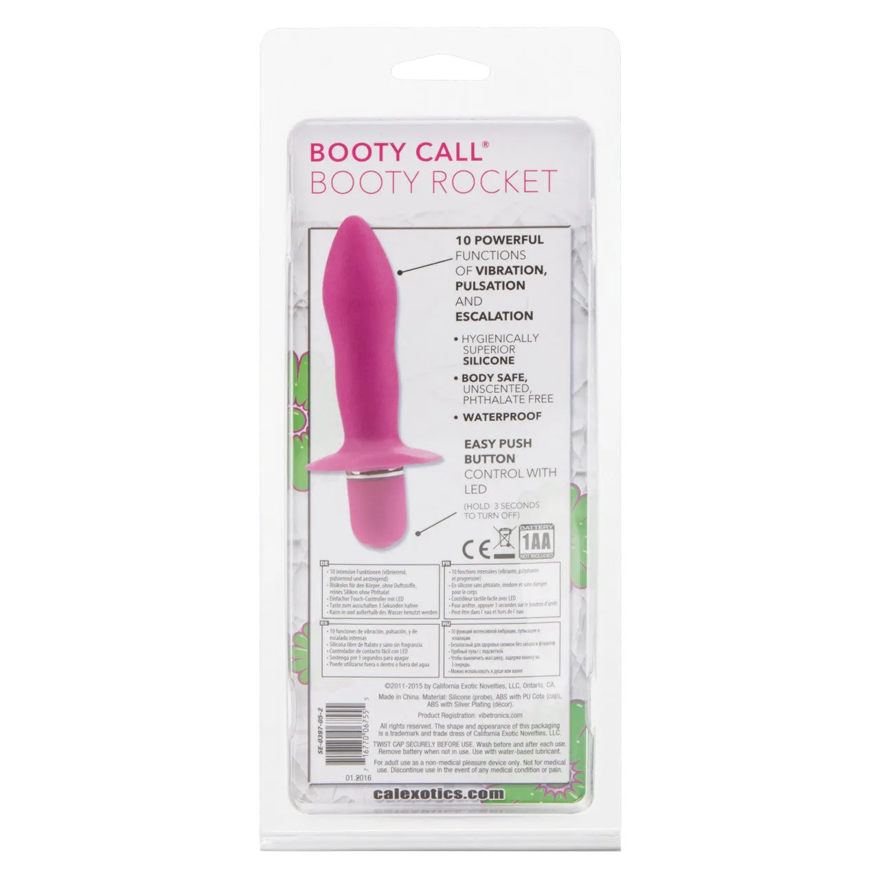 Booty Rocket Vibrating Butt Plug - Pink