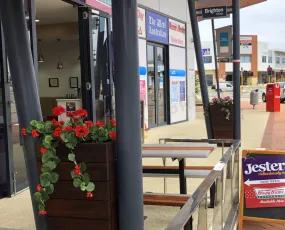 Brighton Village Butler - Artificial Geranium for Built-in Planters