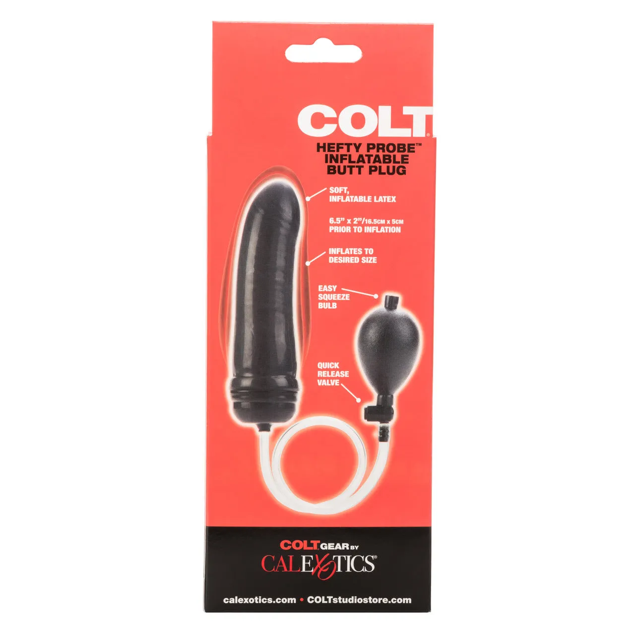 Colt Hefty Probe Inflatable Butt Plug - Black