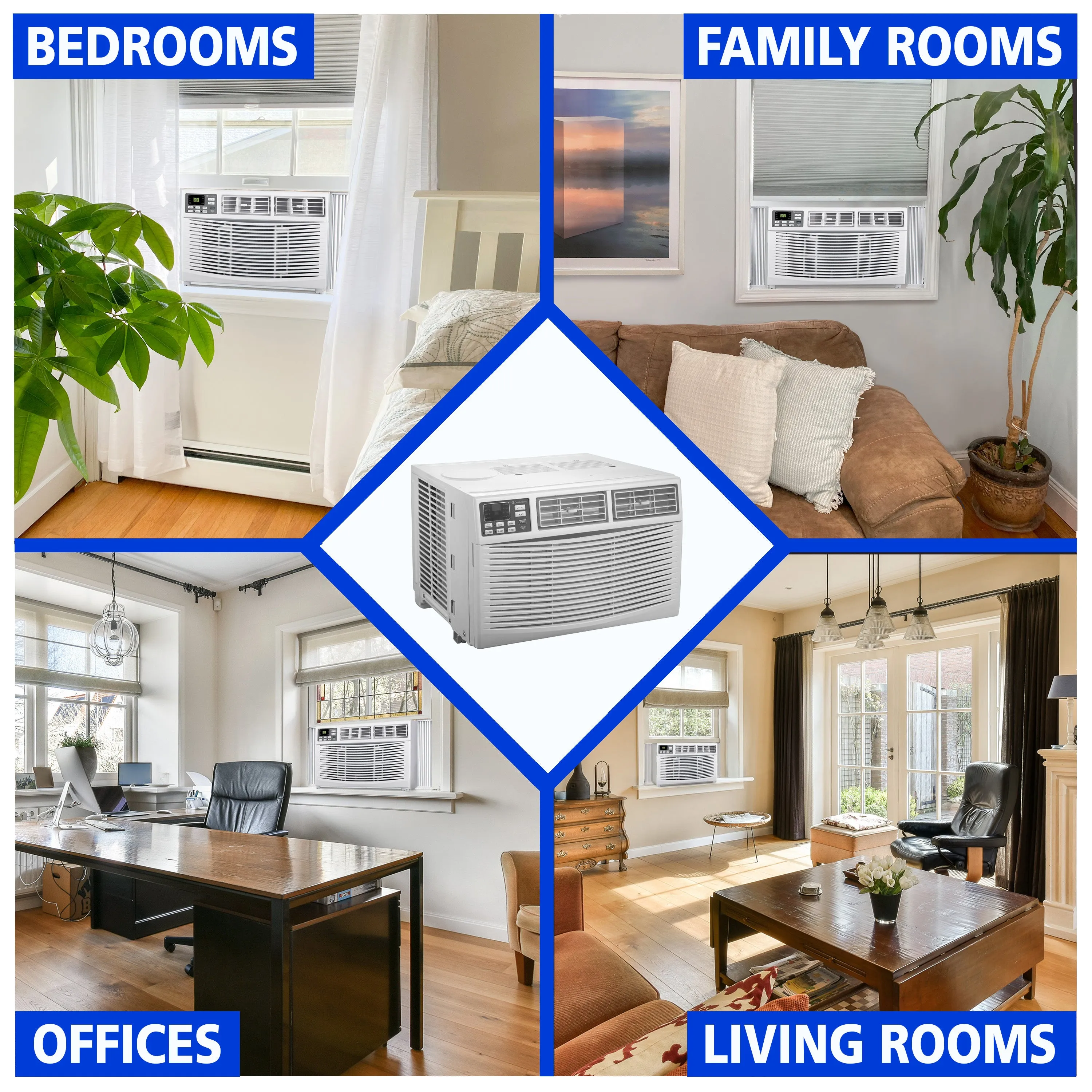 Comfort Zone 10,000-BTU Window-Mounted Smart Wi-Fi Room Air Conditioner with Remote Control