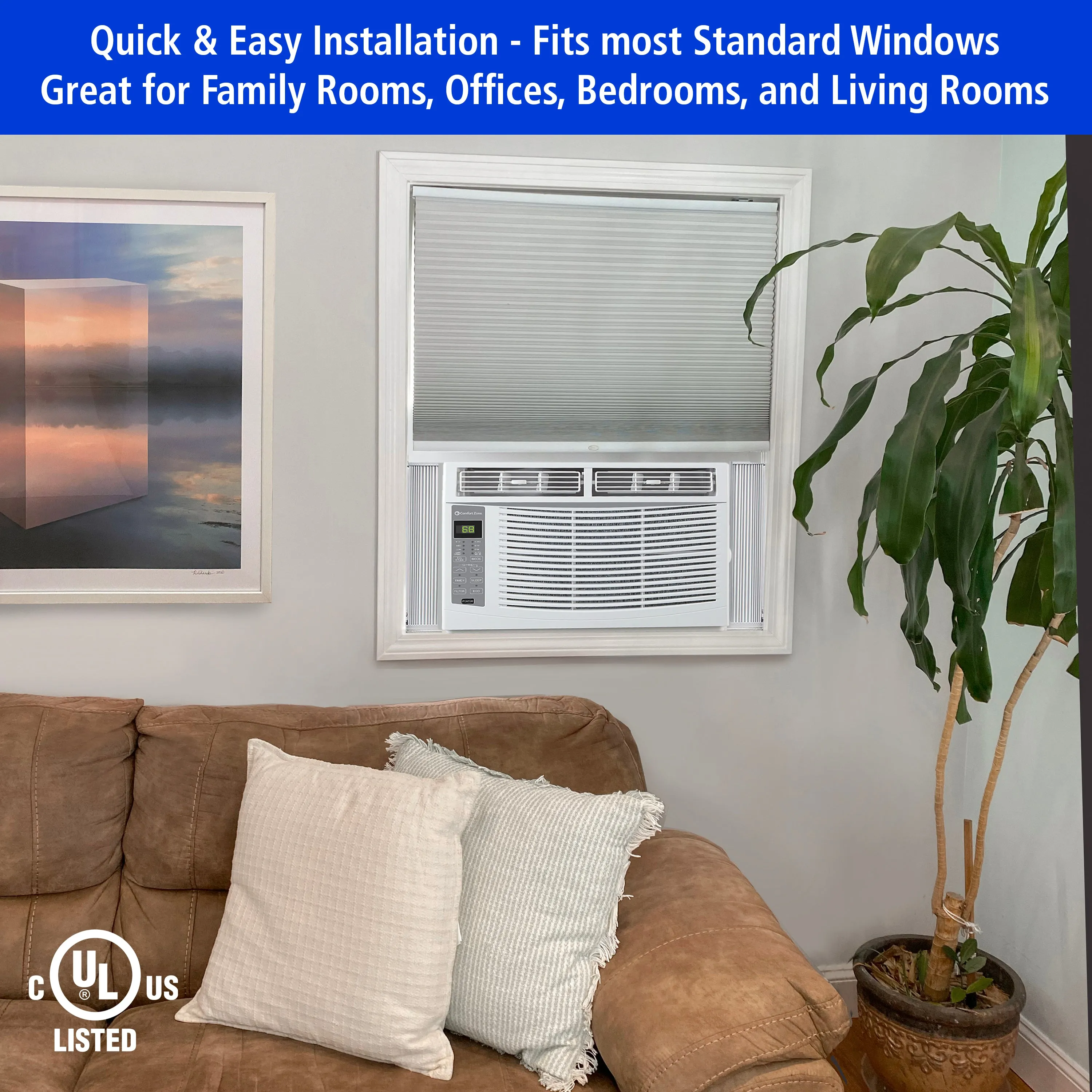 Comfort Zone 5,000-BTU Window-Mounted Room Air Conditioner with Remote Control