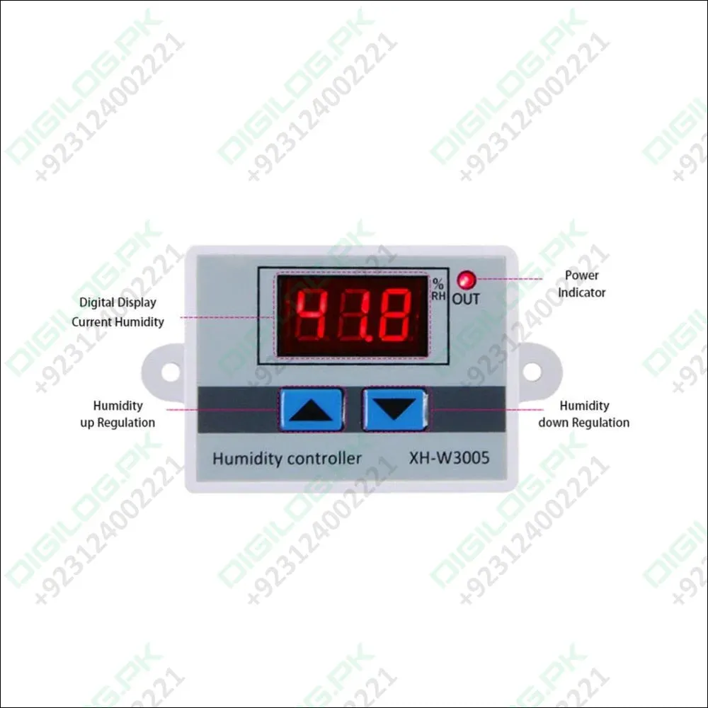 Digital Humidity Controller Xh-w3005 Adjustable 220v 10a Hygrometer Switch Controller