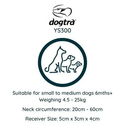 DOGTRA YS300 No Bark Collar- for Small to Medium Dogs