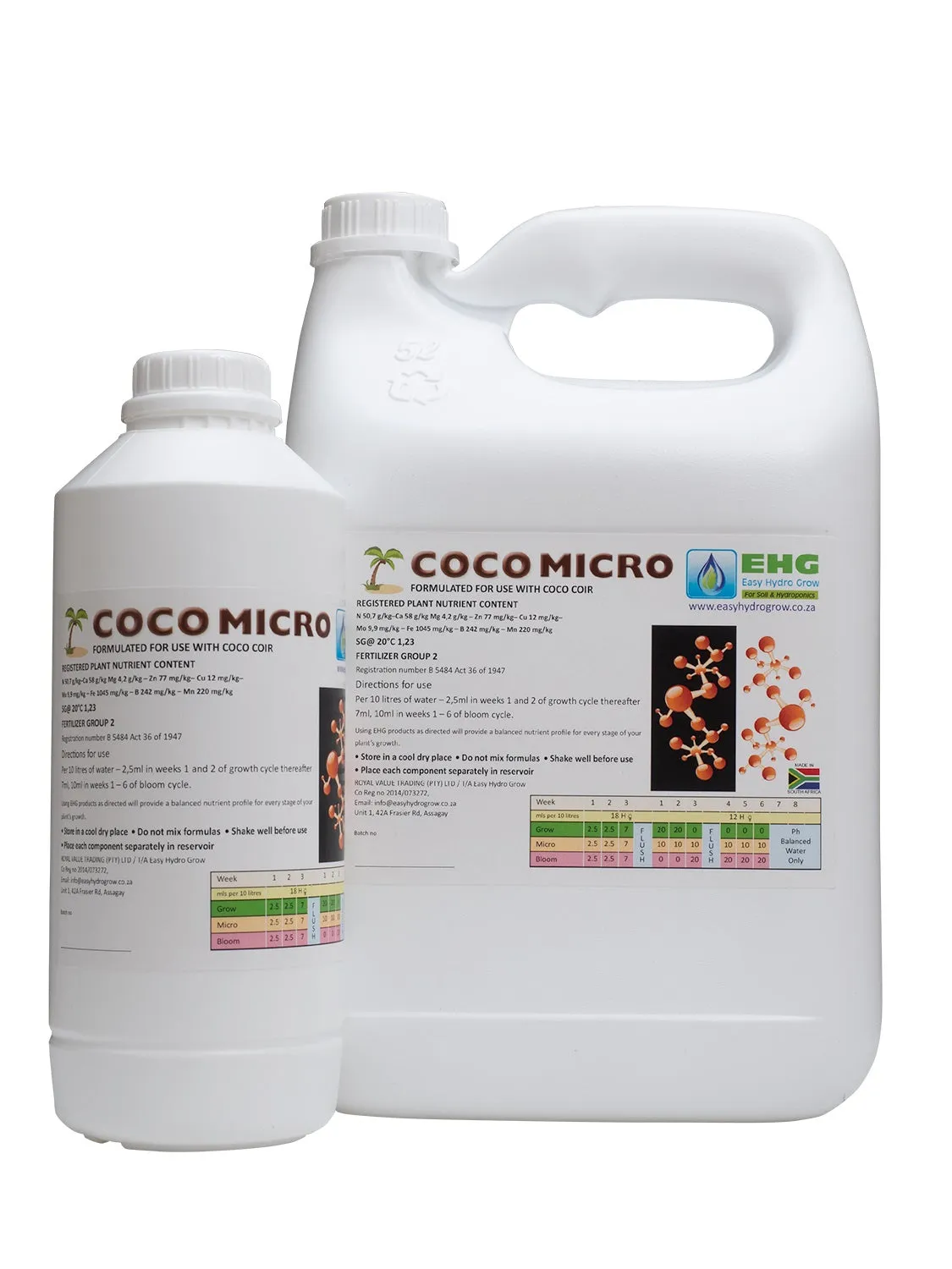 EHG (Easy Hydro Grow) - Coco Micro - Hydroponic / Soil Nutrient