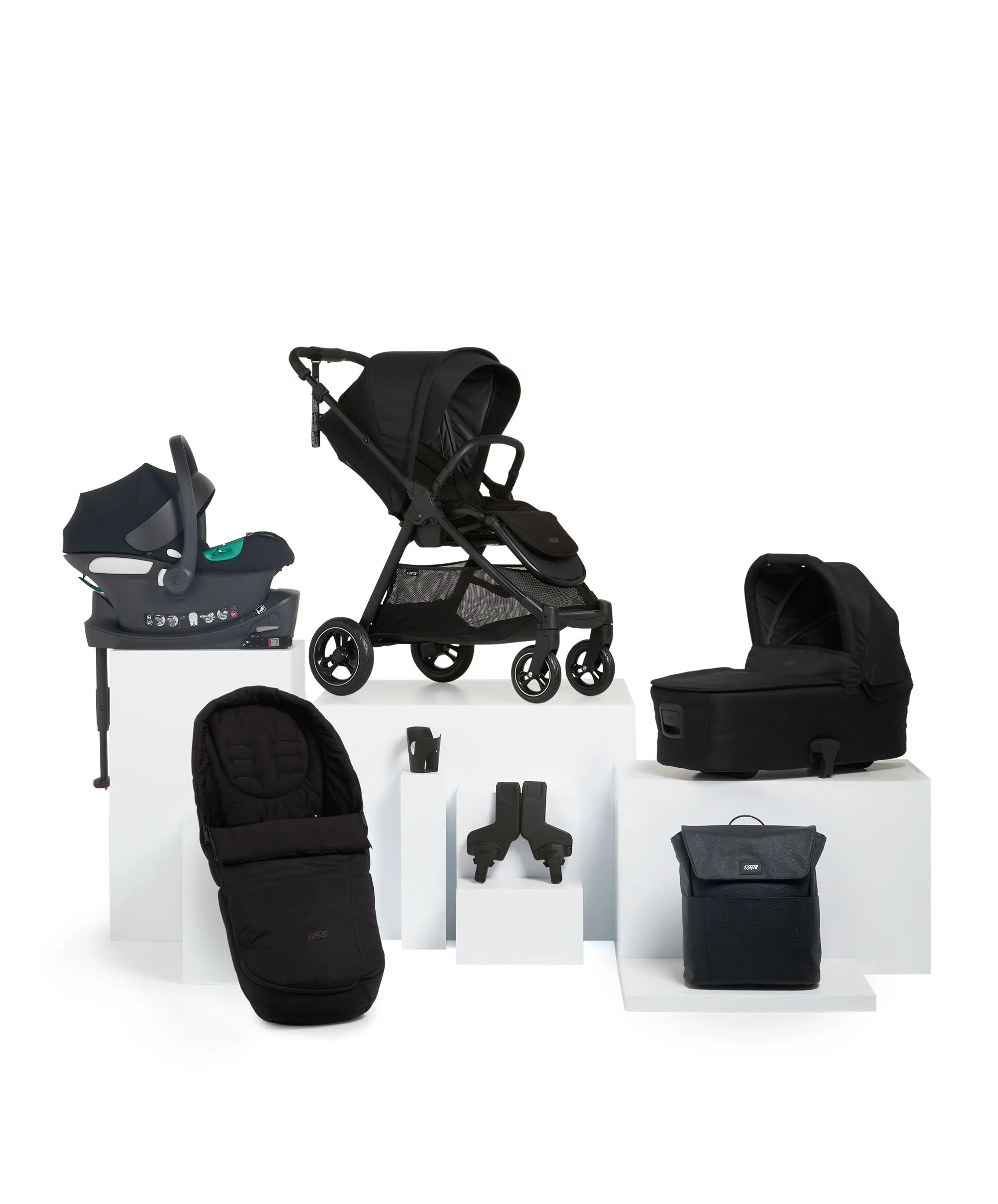 Flip XT³ Pushchair Complete Bundle with Cybex Aton B2 Car Seat & Base (7 Pieces) - Ink