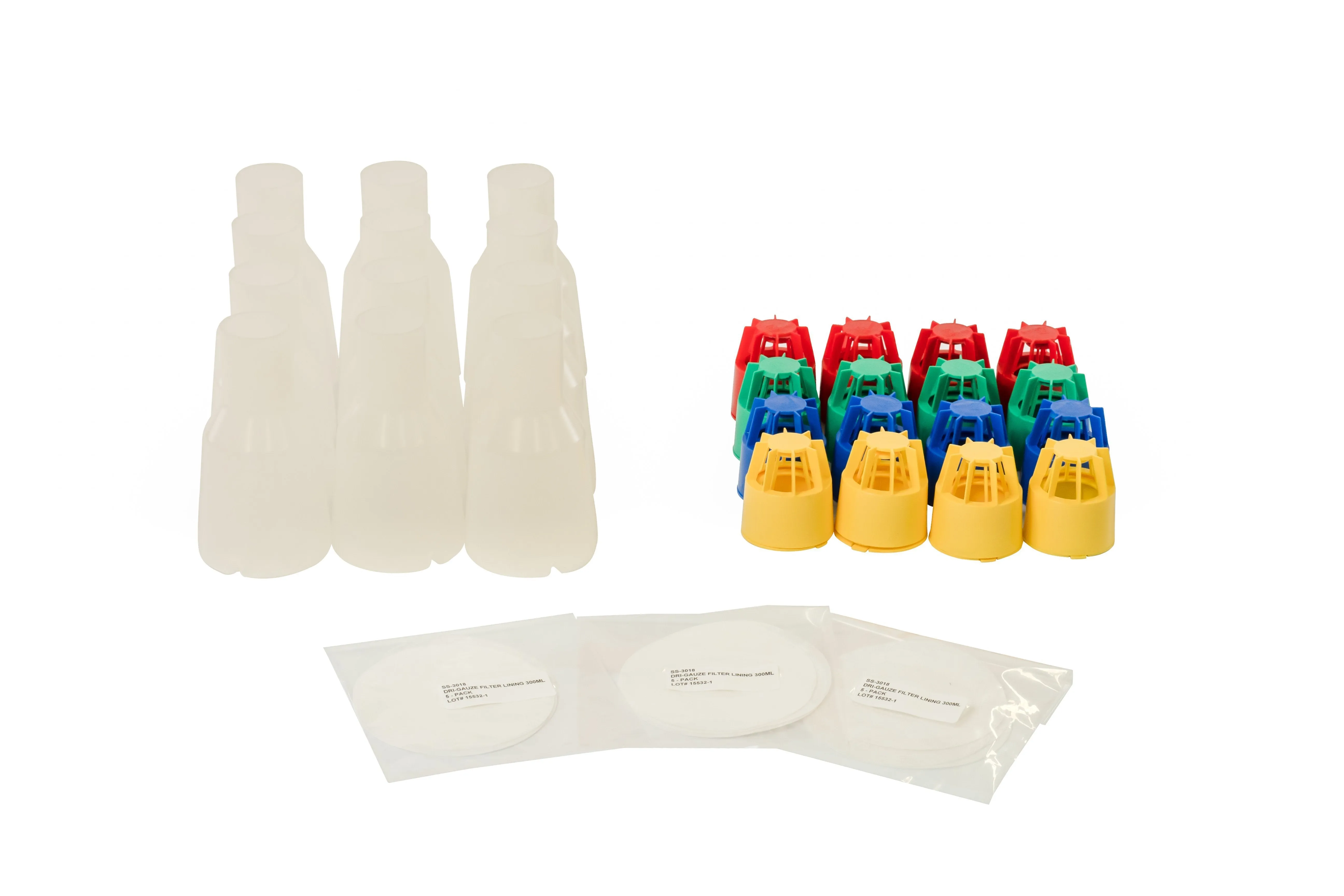Full-Baffle TUNAIR™ Polypropylene Erlenmeyer Flask Kit, 300ml