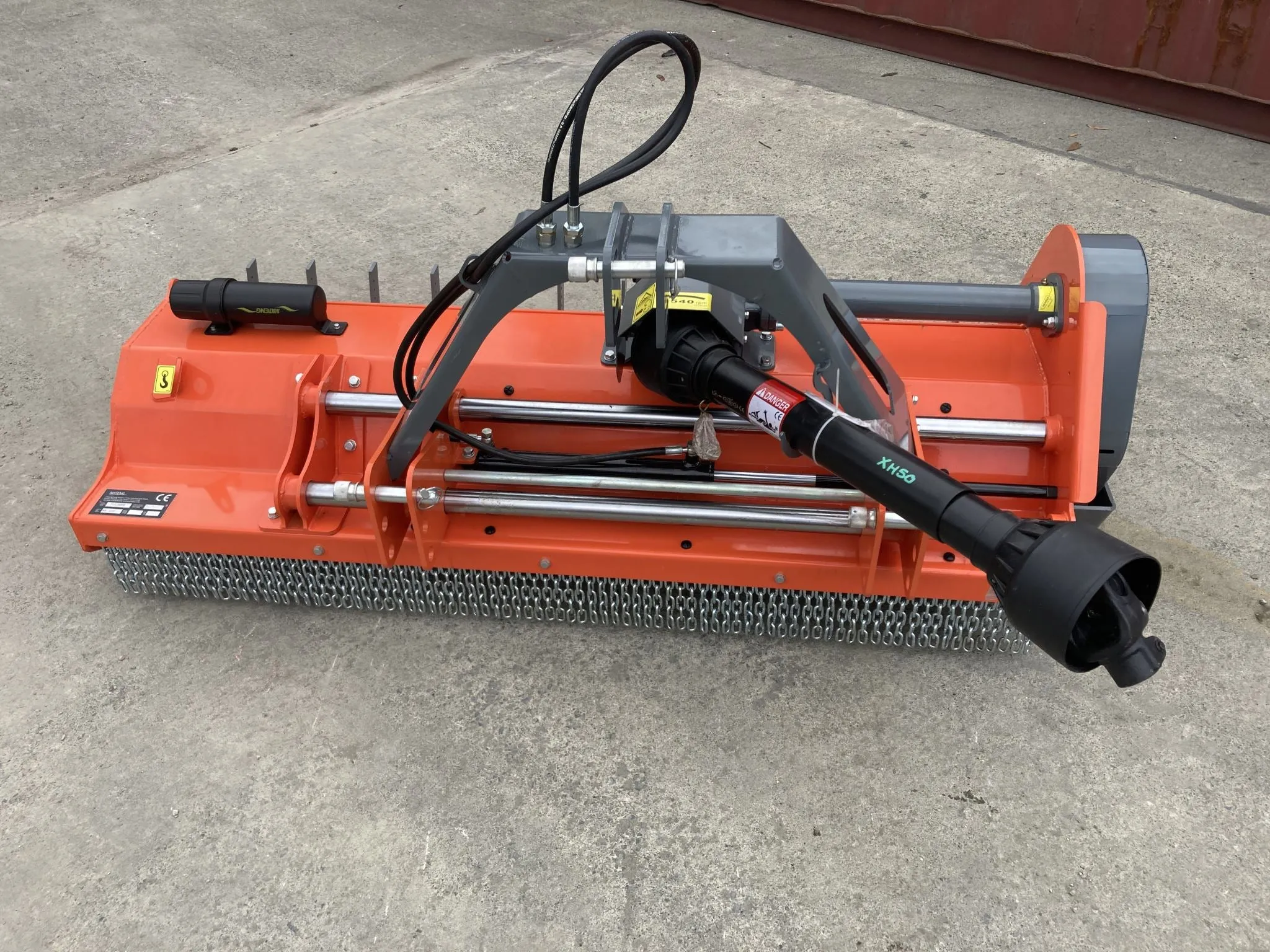 FUSJ 1.8m Flail Mower with Hydraulic Side Shift and pruning rakes