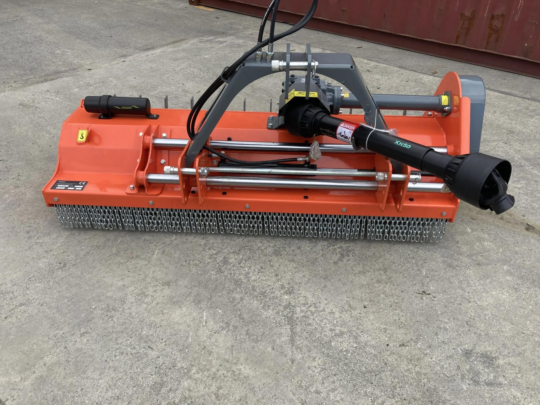 FUSJ 1.8m Flail Mower with Hydraulic Side Shift and pruning rakes