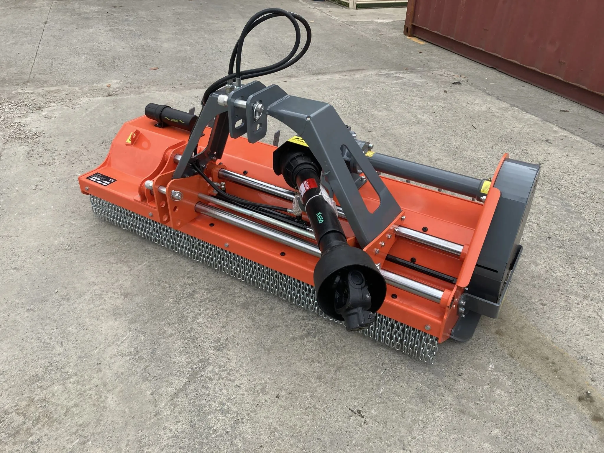 FUSJ 1.8m Flail Mower with Hydraulic Side Shift and pruning rakes
