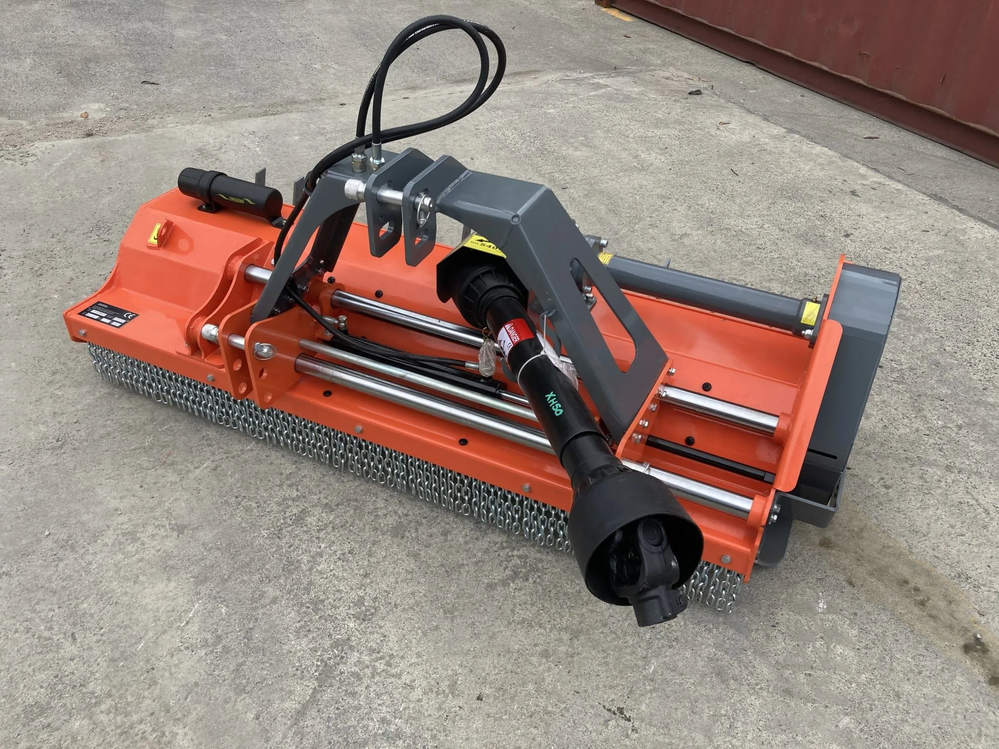 FUSJ 1.8m Flail Mower with Hydraulic Side Shift and pruning rakes