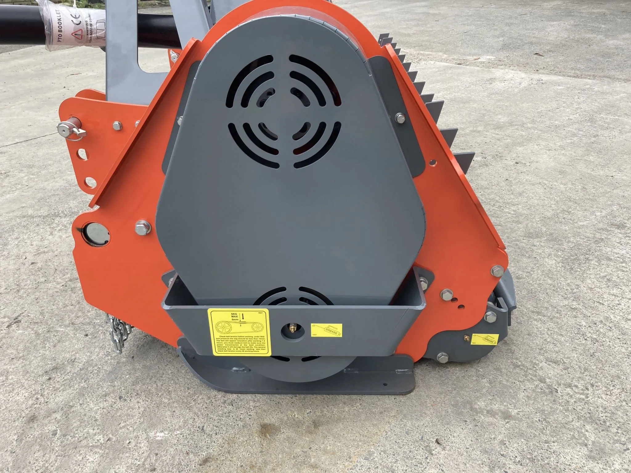 FUSJ 1.8m Flail Mower with Hydraulic Side Shift and pruning rakes