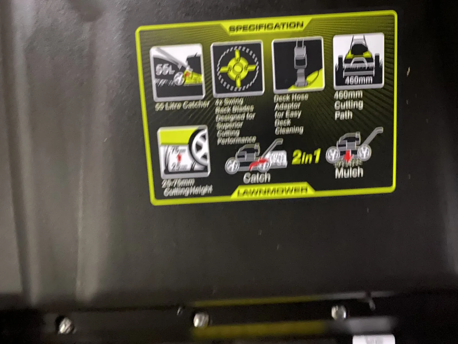 Garden Ryobi Lawn Mower 160cc 46CM Petrol Self-Propelled