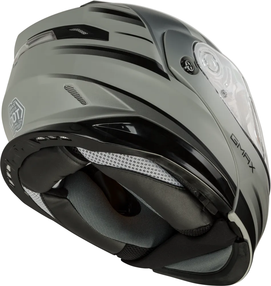 Gmax MD-01S Modular Snow Helmet Descendant Matte Gray Silver Dual Lens