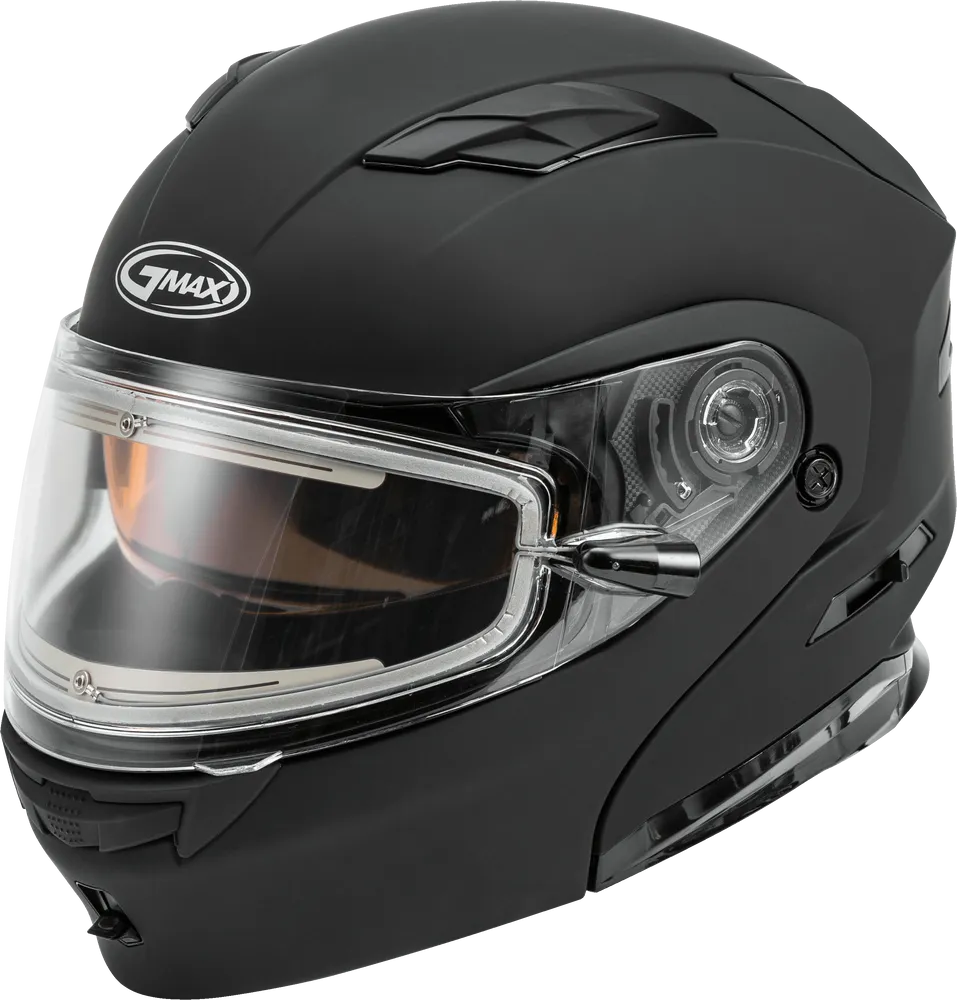 Gmax MD-01S Snow Helmet Matte Black Electric Shield and Dual Lens