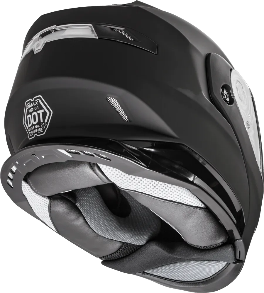 Gmax MD-01S Snow Helmet Matte Black Electric Shield and Dual Lens