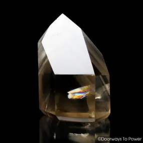 Golden Lemurian Phantom Manifestation Quartz Crystal w/ Rainbows 'Levels'