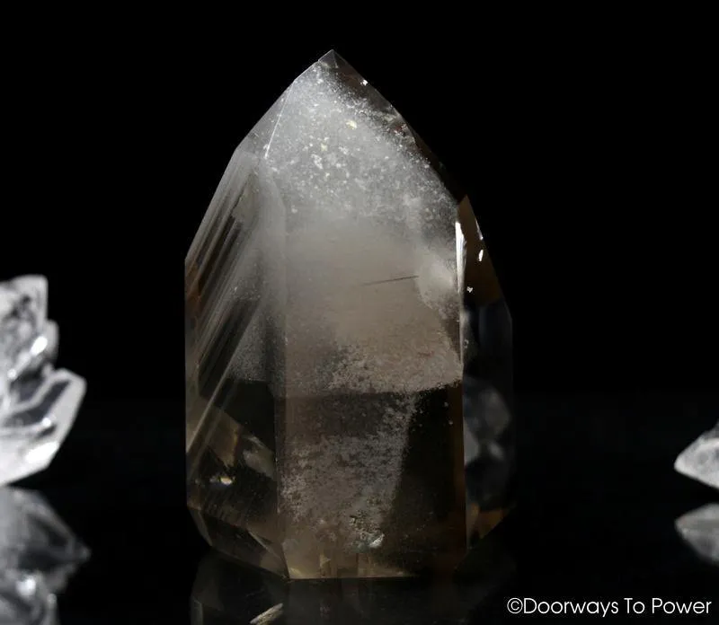 Golden Lemurian Phantom Manifestation Quartz Crystal w/ Rainbows 'Levels'