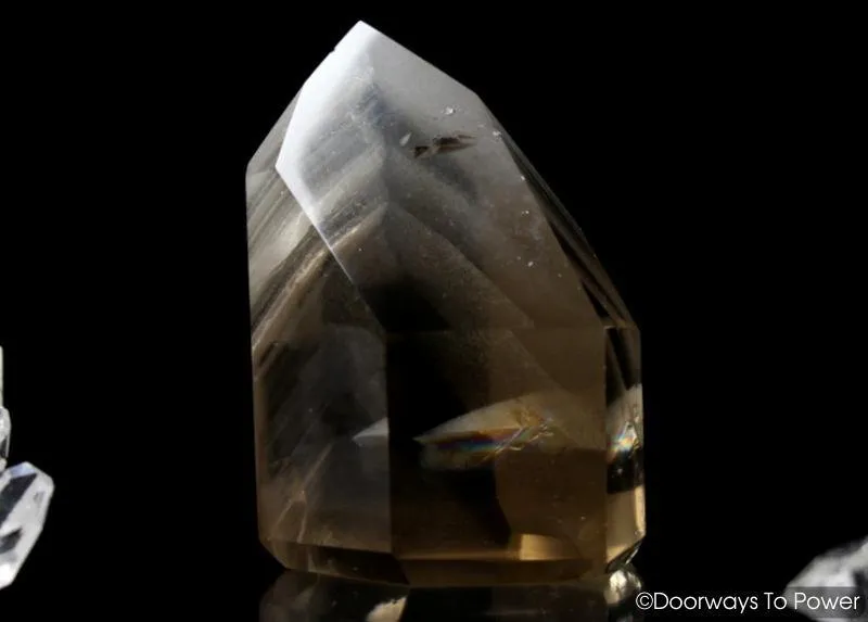 Golden Lemurian Phantom Manifestation Quartz Crystal w/ Rainbows 'Levels'