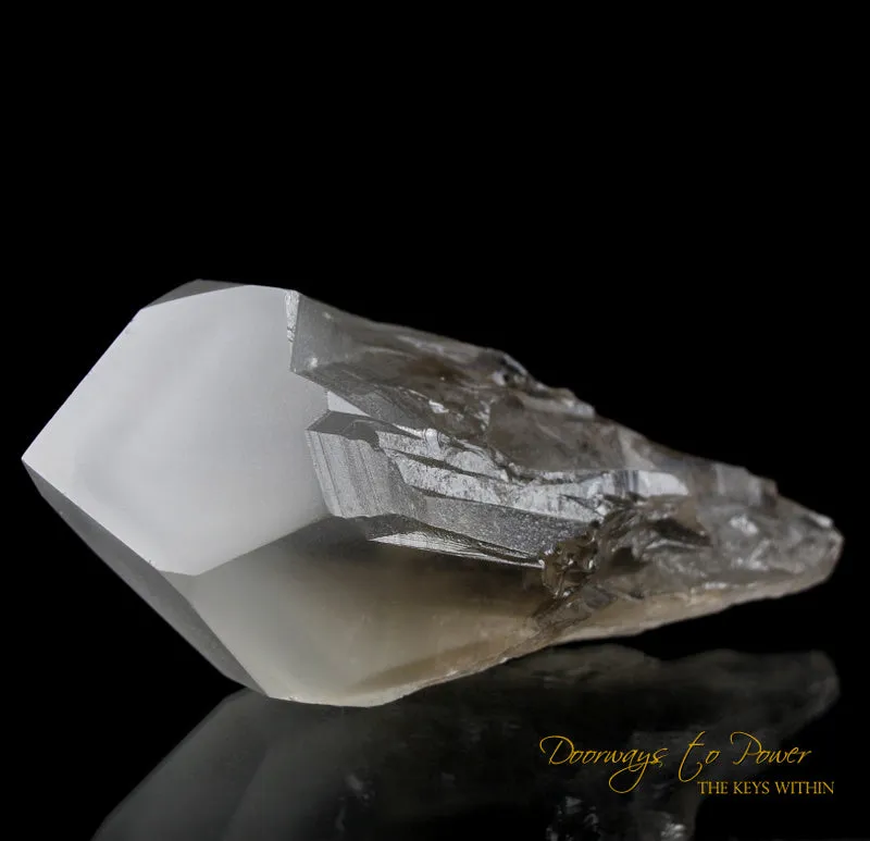 Golden Lemurian White Phantom Quartz Crystal