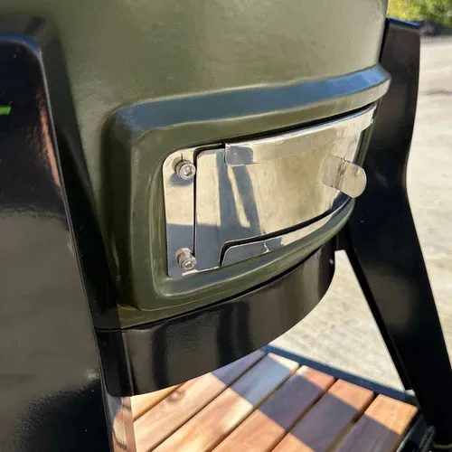 Grden Olive Green V2 Standalone Kamado BBQ with Green Feet
