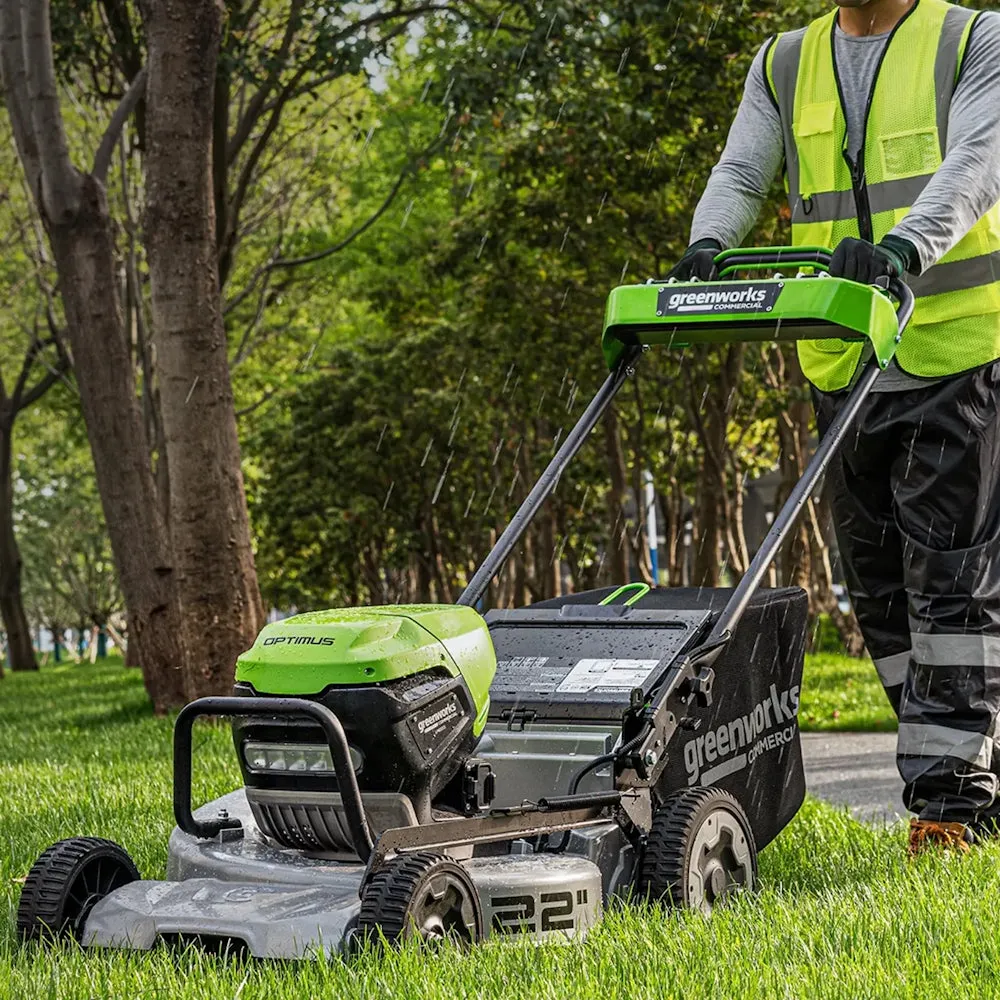 Greenworks Commercial ATM22 82v Optimus Battery Lawn Mower Kit