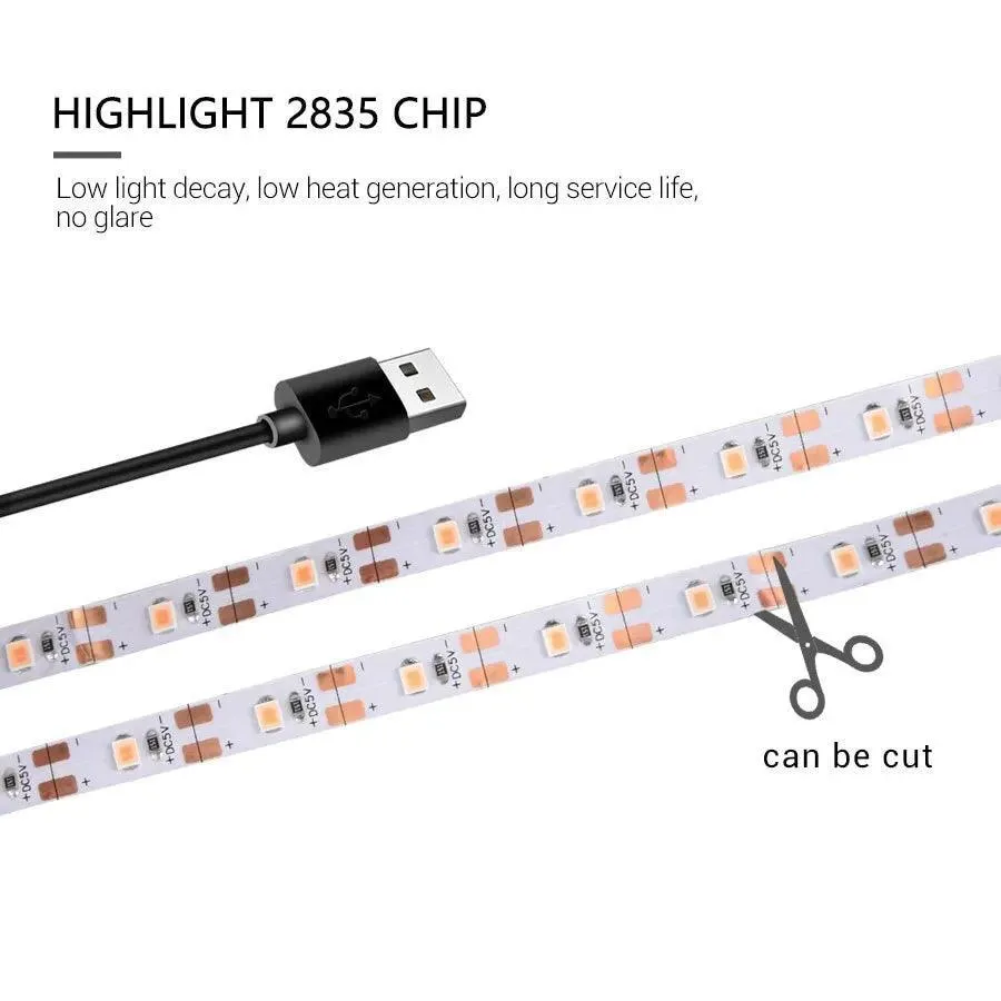 GrowPro LED Plant Light Strip: Full Spectrum Hydroponic Growth Solution - Optimal Plant Health Essential for Indoor Gardening