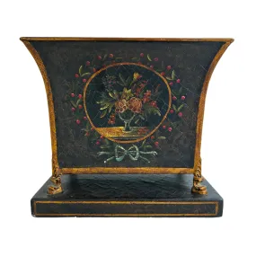 Hand Painted Rectangle Metal Planter on Stand