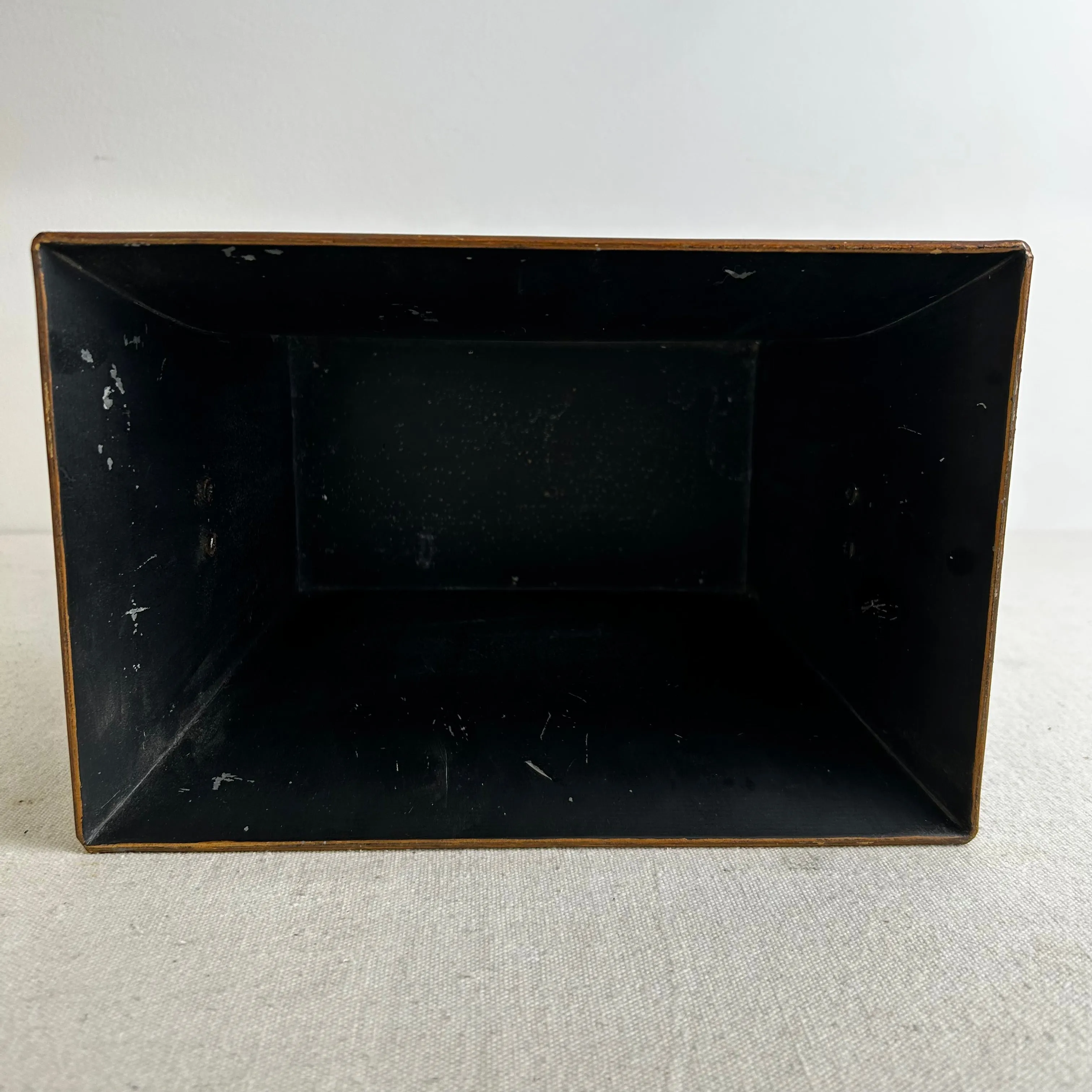 Hand Painted Rectangle Metal Planter on Stand