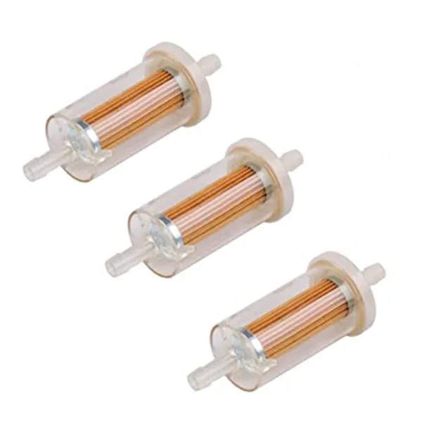 Hipa Pack of 3 Fuel Filter 1/4 695666 691035 for John Deer D105 D110 D120 D125 L105 L108 L111 L120 L118 LA120 LA130 LA125 LA115 LA105 MTD Craftsman Troy Bilt Lawn Mower Tractor