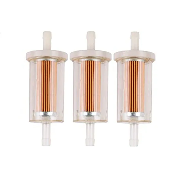 Hipa Pack of 3 Fuel Filter 1/4 695666 691035 for John Deer D105 D110 D120 D125 L105 L108 L111 L120 L118 LA120 LA130 LA125 LA115 LA105 MTD Craftsman Troy Bilt Lawn Mower Tractor