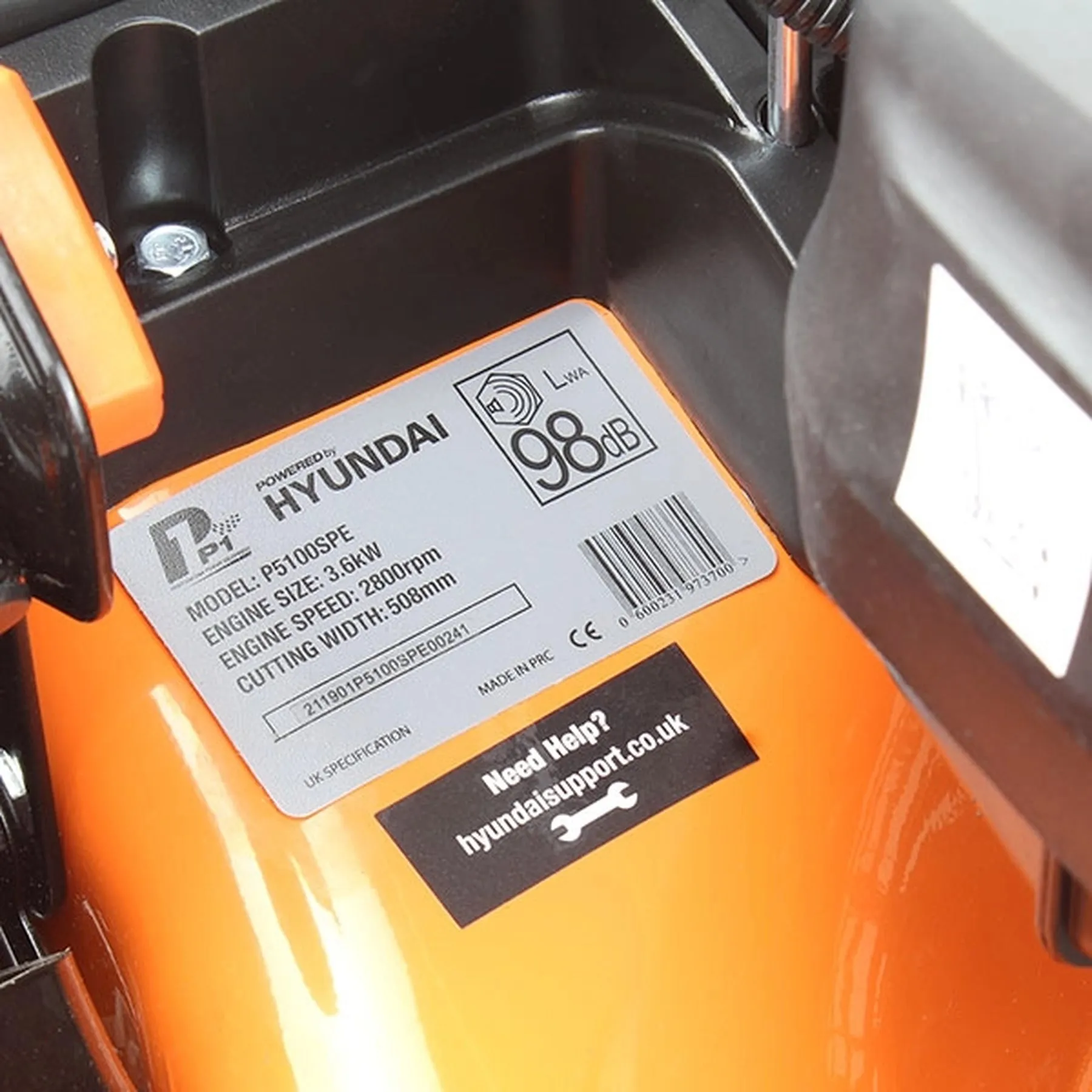 Hyundai P5100SPE P1 Electric-Start Petrol Lawn Mower 51cm