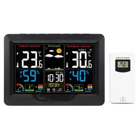 Indoor/Outdoor Thermometer Humidity Weather Forecast Temperature with Backlight