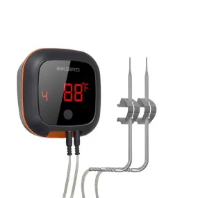 Inkbird IBT-4XS Bluetooth Wireless Digital Meat Grill Thermometer for Cooking Barbecue Oven Smoker with Dual Probes, Magnet, Timer, High and Low Alarm