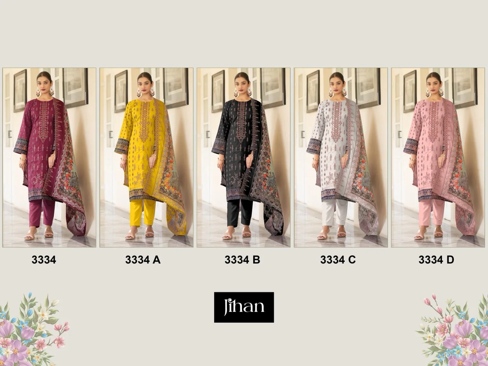 Jihan 3334 Pakistani Suits In Colours (850x05)
