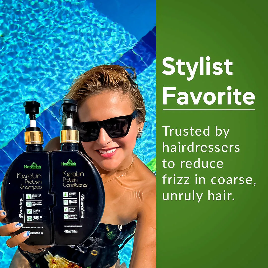 Keratin Shampoo & Conditioner Duo- Herbishh