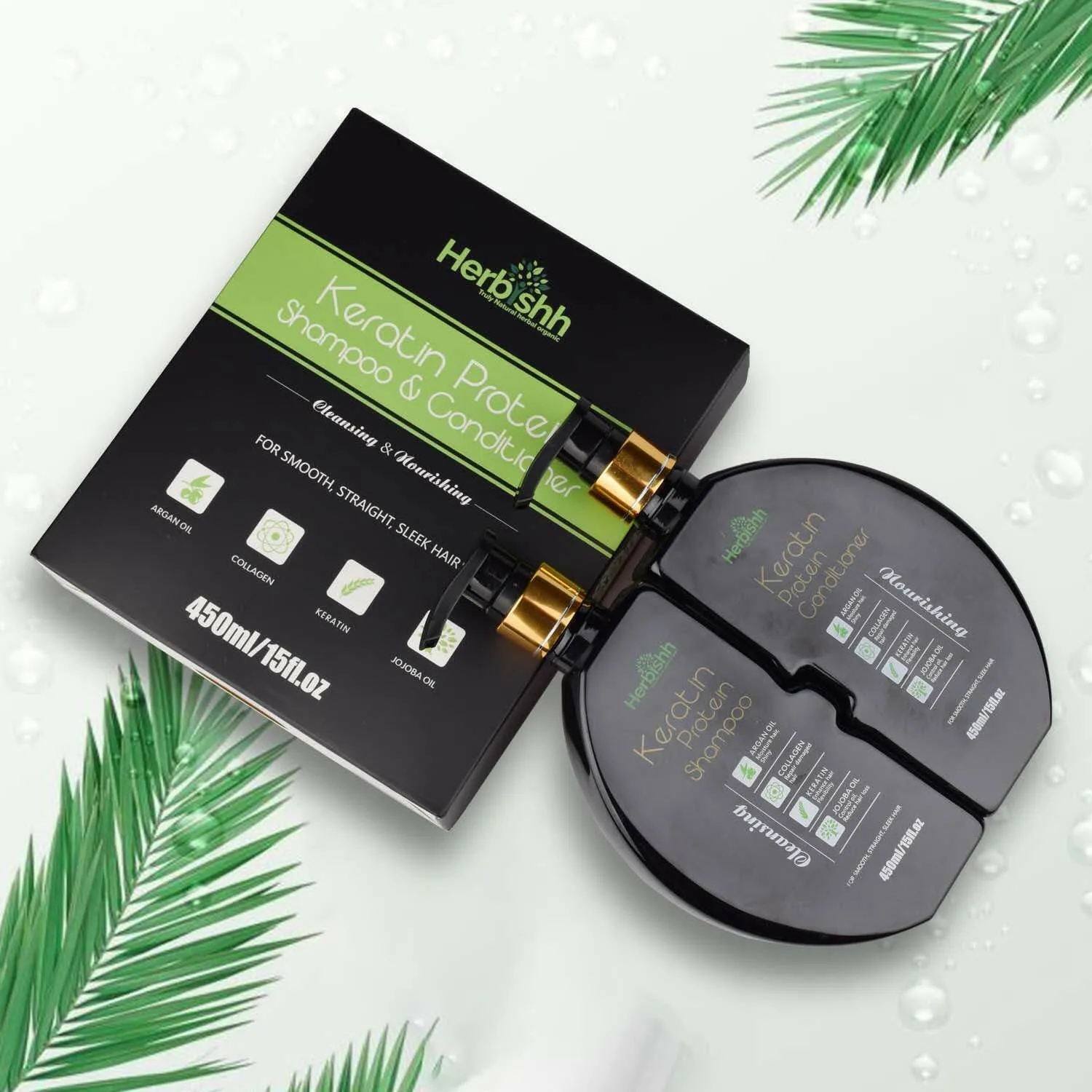Keratin Shampoo & Conditioner Duo- Herbishh