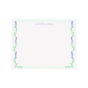 Lavender Border Personalized Stationery